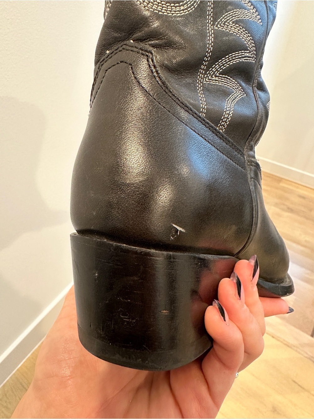 Tecovas Black Western Cowboy Boots - Normal Height - Picture 8 of 10